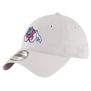 Men's New Era Stone Fresno State Bulldogs Four Paw Dog 9TWENTY Adjustable Hat - Picture 1 of 5