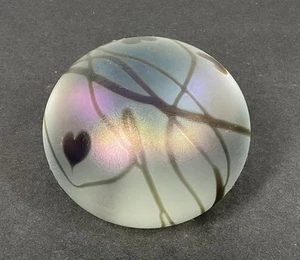 Roland R. Correia Pulled Iridescent Art Glass Paperweight  - Picture 1 of 7