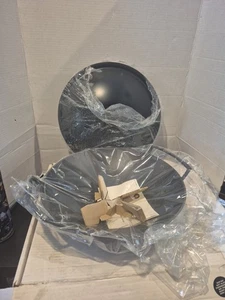 Nuevo de Lote Antiguo Le Creuset Francia Hierro Fundido Esmaltado Wok, Negro 14" Nuevo en Caja - Imagen 1 de 6