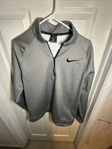 Nike 1/4 Zip Pullover Mens Large Gray Dri-Fit Golf Long Sleeve Sweatshirt Casual - Picture 1 of 6