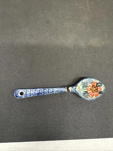 E1 POLNISCHE KERAMIK UNIKAT LÖFFEL HANDBEMALT beschädigt Ga0 - Bild 1 von 12