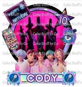 Topper de pastel comestible personalizado KPop Demon Hunter Saja Boys - Imagen 1 de 1