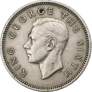 [#198252] New Zealand, George VI, 6 Pence, 1950, Copper-nickel, AU, KM:16 - Picture 1 of 2