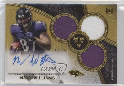 2015 Topps Triple Threads Relics Gold /25 Maxx Williams #131 Rookie Auto RC - Image 1 of 2