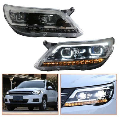 Para VW Tiguan Faros 2009-2011 Proyector HID LED DRL Reemplazar OEM Halógeno Foto 1 de 4
