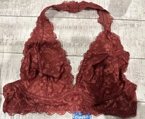 Free People Gallon Lace Halter Copper Lace Small Wireless Bralette. FP1 - Picture 1 of 4