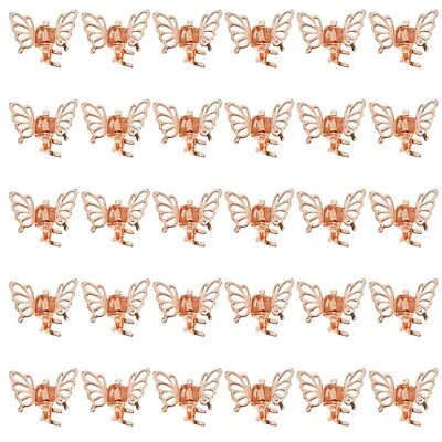 Lindos accesorios para mujeres niñas mini garras pequeñas pinzas para el cabello mariposa 30 piezas Foto 1 de 4