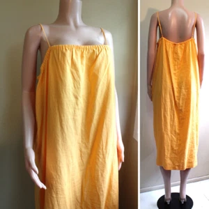 A New Day Midi Shift Dress XXL 1X 2X Apricot Linen Adjust Straps Elastic Neck - Picture 1 of 8
