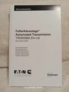 TRDR0980 - FullerAdvantage Automated Transmission Owners Manual NOV-2018 - Bild 1 von 4