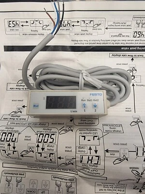 Medidor de flujo Festo SFE3-F500-L-W18-2PB-K1 5-50 l/min NUEVO original  Foto 1 de 4