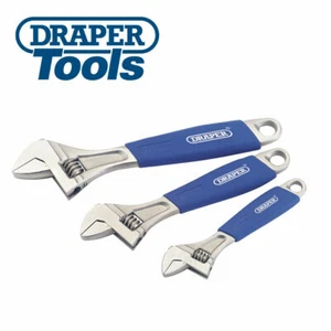 Draper 6", 8", 10" Adjustable 3 Piece Metric Marked Wrench Spanners Set 88598 - Picture 1 of 1