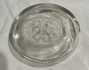 25 Aschenbecher Glas Vintage Kreiszahlen auf Boden 25 Jahre Jubiläum? - Bild 1 von 2