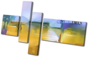 Ölgemälde Abstrakt Wiesenlandschaften MULTI LEINWAND WANDBILD Bild Druck - Bild 1 von 1