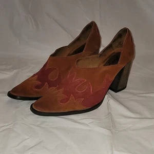 Free People Alamo Western Bootie Ankle Boot Distressed Suede Size 39 / 8.5 $178 - Picture 1 of 10