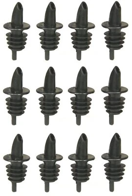 Free Flow Pourers, 2.5 x 1.25 Inch, 12 Count, Black - Image 1 of 3