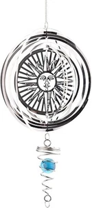  TSLBW Metall Wind Spinner 17,7 cm 3D Edelstahl Laser Cut Kunst Geometrisch  - Bild 1 von 6