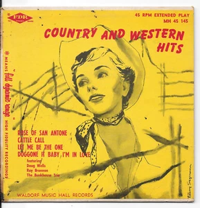 COUNTRY AND WESTERN HITS on Waldorf Doug Wells Doggone It country bop EP 45 HEAR - Picture 1 of 4