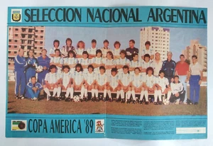Diego Maradona 1989 Copa America Argentina Football Team Poster Vintage Soccer   - Picture 1 of 7