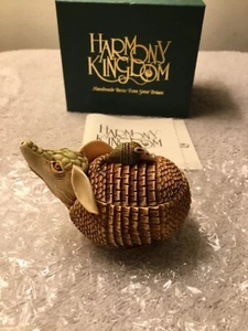 Harmony Kingdom Baby On Board Armadillo TJAR Treasure Jest Box Figurine 1993 - Picture 1 of 8