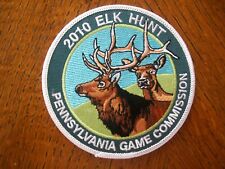 PENNSYLVANIA GAME COMMISSION ELK HUNT SERIES 4" 2010 10TH ELK HUNT PATCH