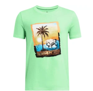 Under Armour Boys Size L - in the Shade Short Sleeve T-Shirt Green - Picture 1 of 4