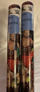 2 Rolls Gift Wrap 2015 WWE Christmas Holiday American Greetings - Picture 1 of 6