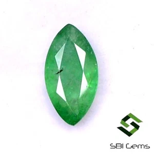 Piedra preciosa suelta facetada 1,26 CTS corte marquesa esmeralda natural certificada - Imagen 1 de 6