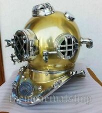 Brass Antique Finish U.S Navy Mark V Scuba Diving Helmet Maritime Nautical Gift