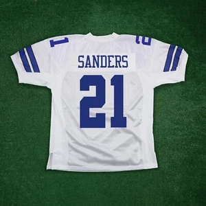 Deion Sanders Reebok Dallas Cowboys Authentic On-Field EQT Away White Jersey - Picture 1 of 8