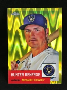 Hunter Renfroe 2022 Topps Chrome Platinum Anniversary YELLOW RAYWAVE /250 #87 - Picture 1 of 2