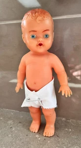 Vintage 60's PEDIGREE England Rubber-Body Infant Doll. Blue Eyes. Clean & VGC - Picture 1 of 15