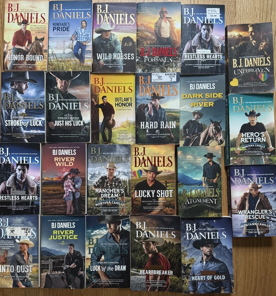 Lot 23 B J DANIELS Cowboy Romance Books Montana Cahills Hamiltons  - Imagem 1 de 1