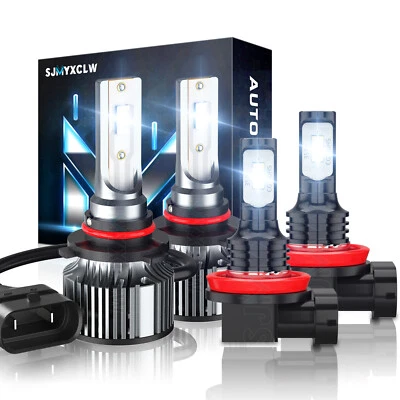 Kit combinado de 4 faros LED + faros antiniebla blancos para Fiat 500L 2014-2020 6500K Foto 1 de 4