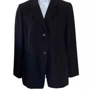 INC Petite Career Black Blazer Jacket Lined Classic Professional Office Size 4P - Picture 1 of 8