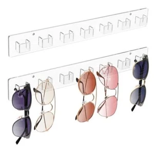 Sunglasses Organizer Pack, Wall Glasses Holder, Acrylic Sunglasses 2 Clear - Picture 1 of 7
