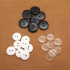 100PCS Resin Button Scrapbook Two Holes Round Buttons Sewing Crafts 11.5/15/20mm