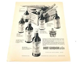 Duff Gordon & Co Sherry Vintage Print Ad Dutch Advert 1956 Netherlands G907 - Picture 1 of 3