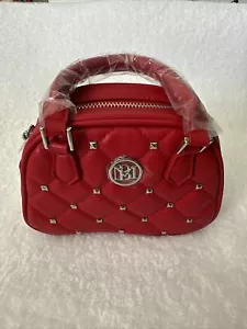 BADGLEY MISCHKA STUDIO CROSSBODY KUPPEL MIT NIETEN ROT 99 $ UVP NEU - Bild 1 von 6