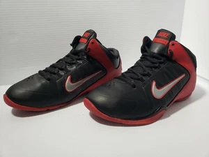 Nike AV PRO 4 High Top Basketball Shoes Black/Red Boys Youth US Size 3.5Y EUC - Picture 1 of 11