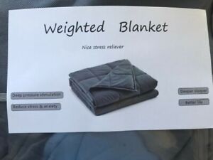 weighted blanket twin size gray color microfiber covering 