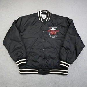 Tna Jacke Herren Large schwarz True North Alpine 1997 Varsity Bomber Puffer gefüttert - Bild 1 von 13