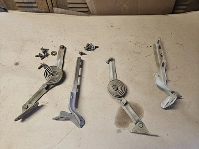 OEM 1996 PAR de bisagras de capó blancas Ford F150 F250 F350 LH RH Foto 1 de 4