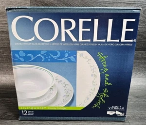 Corelle Livingware Country Cottage Dinnerware Set 12 Piece Durable - Picture 1 of 5