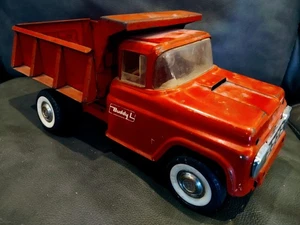 Vintage Pressed Steel 1960s Buddy L Hydraulic Red Dump Truck Working Tailgate - Picture 1 of 23