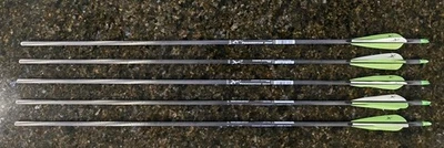 5 CARBON EXPRESS TERMINATOR 4560 CARBON ARROWS 4" VANES - MODEL T1112-29 - Image 1 of 4