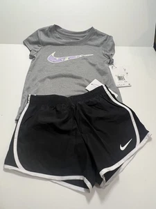 Size 6X NIKE AUTHENTIC GIRLS ORIGINAL BRAND 2Pc TEE & SHORTS SET - Picture 1 of 5