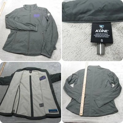 Chaqueta Kuhl The One Mujer Pequeña Verde Forrada de Vellón Ligera Cremallera Completa Logo Foto 1 de 4