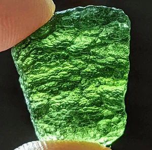 MOLDAVITE Tektite Genuine Crystal Synergy 12 Certified Authentic - Picture 1 of 7