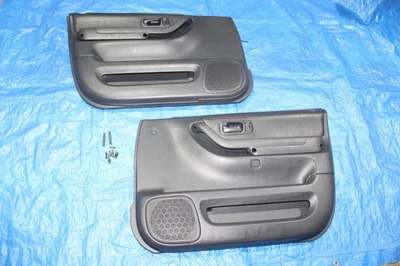 97-01 Honda CRV CR-V Door Panels w/ POWER Lock SWITCHES & Handles HARDWARE Front - Image 1 of 4