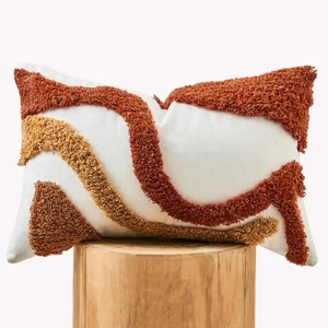 Boho Pillow Covers 12x20 Inch Boho Tufted Throw Pillow Covers Aesthetic Decor... - Foto 1 di 7